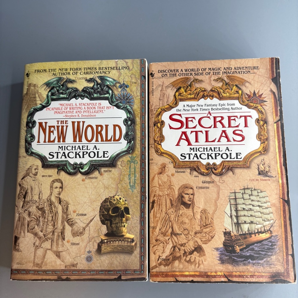 Michael A. Stackpole The New World & The Secret Atlas Paperbacks